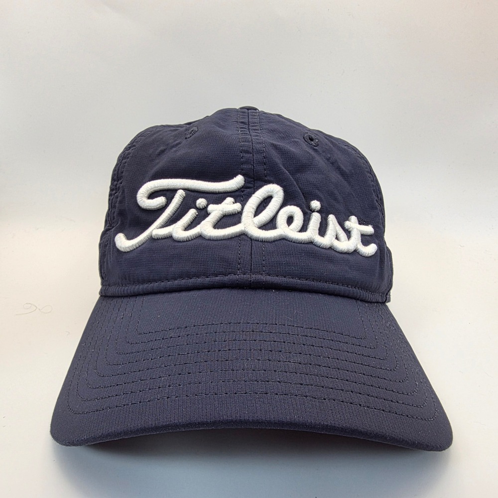 Titleist Golf Hat Mens OSFA Navy Blue Pro V1 FJ Adjustable Performance Strapback